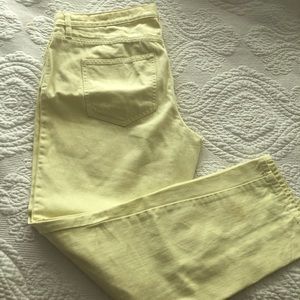 LOFT Yellow Boyfriend Jeans